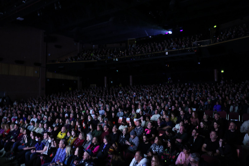Audience members watching panel discussion at Sundance 2026